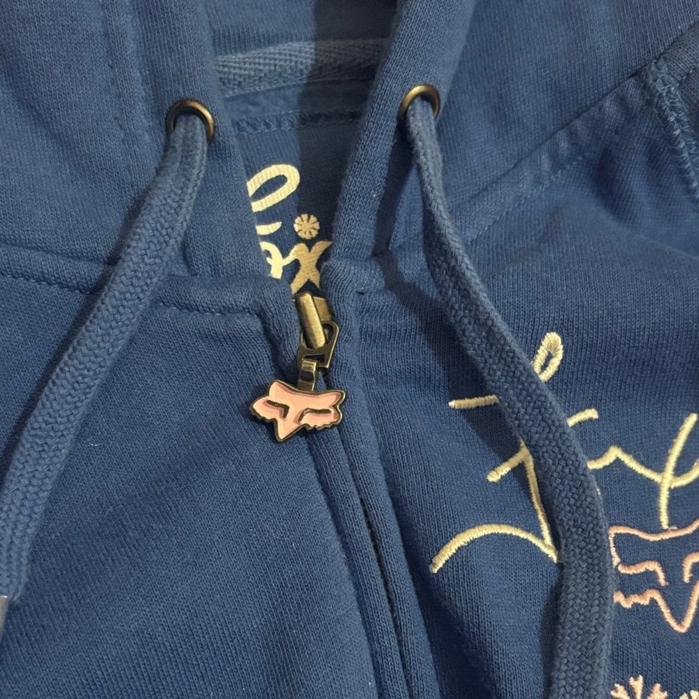 Fox Riders Co Blue Jacket with Floral Design - Picture 3 of 8